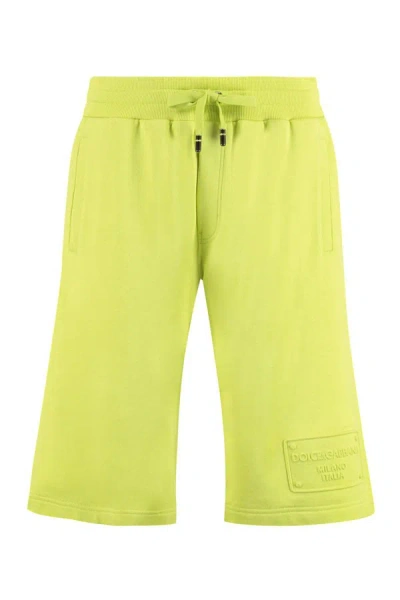 Dolce & Gabbana Fleece Shorts In Green