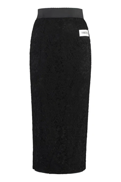 Dolce & Gabbana Midi Skirt In Black