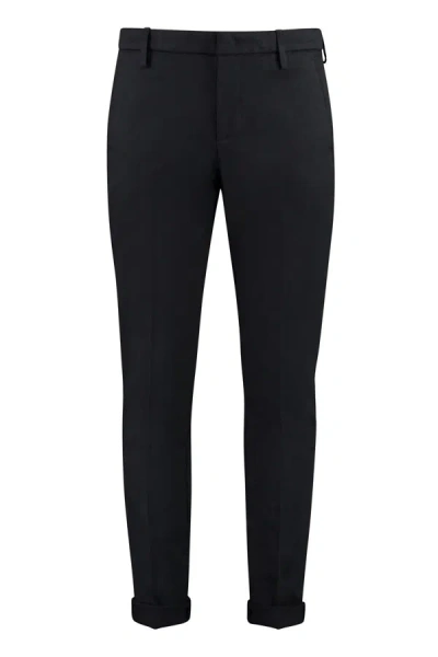 Dondup Gaubert Wool And Cotton Trousers In Black