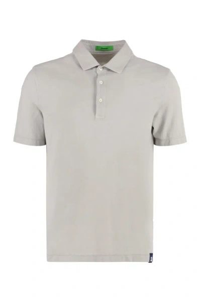 Drumohr Cotton Polo Shirt In Grey