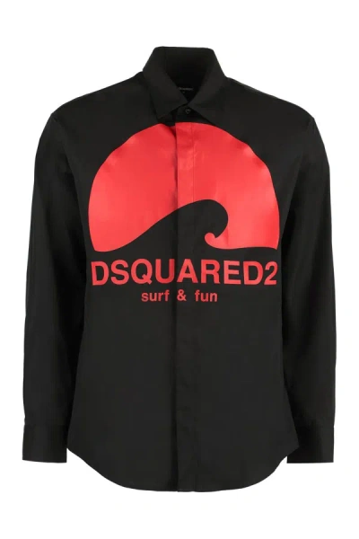 Dsquared2 Cotton Shirt In Black