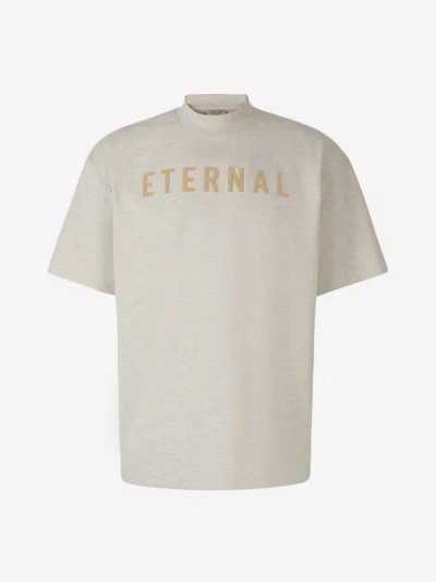Fear Of God Embossed Logo T-shirt In Taupe