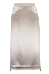 Fendi Midi Pencil Skirt In Ivory