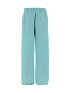 Forte Forte High Waist And Wide Legs Casual Trousers In Aquatic