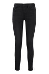 Frame High-waisted Skinny Jeans In Black