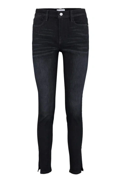 Frame Le Shape High-rise Skinny-fit Jeans In Denim