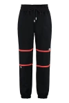 Gcds Logo Print Drawstring Sweatpants In Black