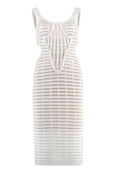 Genny Knitted Dress In White