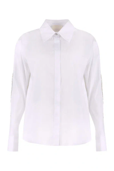 Genny Stretch Poplin Shirt In White