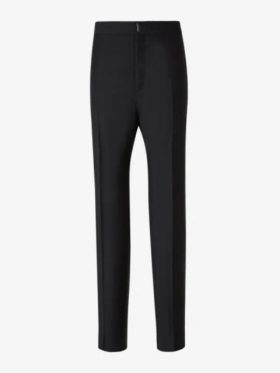 Givenchy Wool Mohair Trousers In Blue