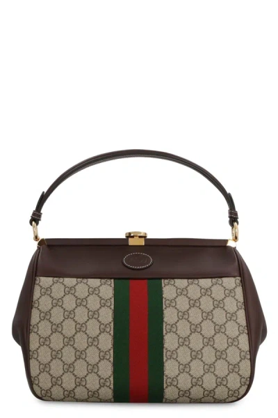 Gucci Gg Supreme Fabric Handbag In Beige