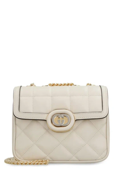 Gucci Deco Mini Leather Shoulder Bag In Ivory