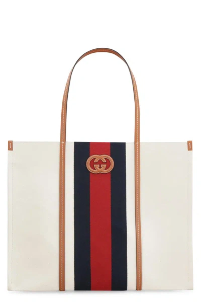 Gucci Interlocking G Tote Bag In White