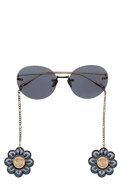 Gucci Oversize Sunglasses In Blue