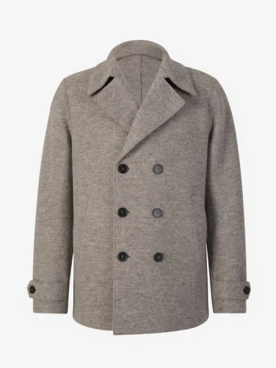 Harris Wharf London Double-breasted Wool Coat In Welt Pockets