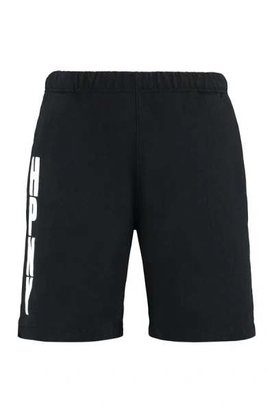 Heron Preston Hpny Cotton Sweat Shorts In 黑色