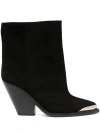 Isabel Marant Ladel Suede Bootie In Black