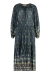 Isabel Marant Étoile Fratela Graphic-print Cotton Midi Dress In Blue