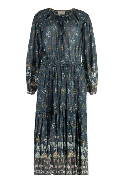 Isabel Marant Étoile Blue Printed Cotton Dress For Women