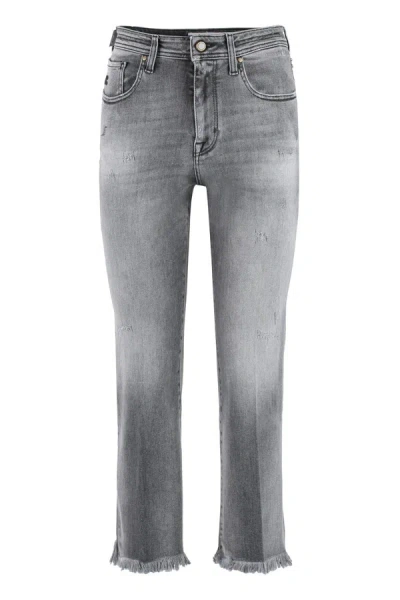 Jacob Cohen Cropped Jeans In Grigio