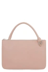 Jil Sander Leather Clutch With Removable Strap In Pink