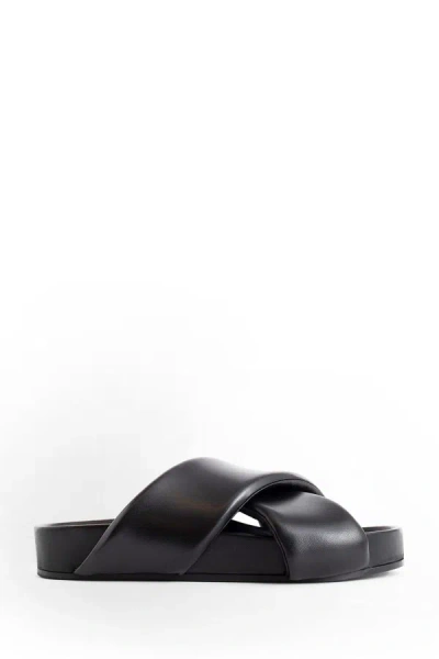 Jil Sander Slides In Black