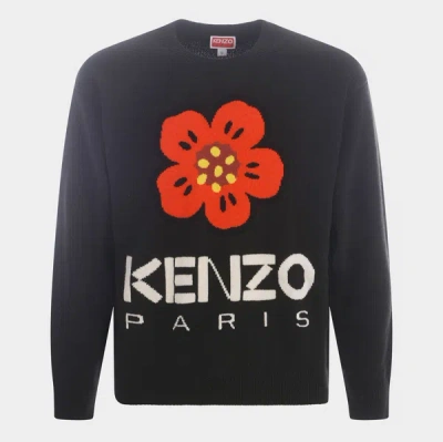 Kenzo Boke Flower Placed Jumper In Black