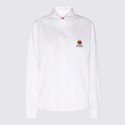 Kenzo Slim Fit Cotton Shirt In White