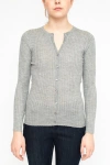 La Rose Grey Cashmere Cardigan