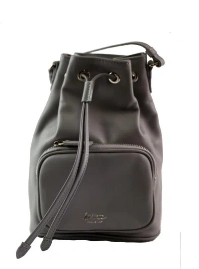La Rose Leather Satchel Bag Grey