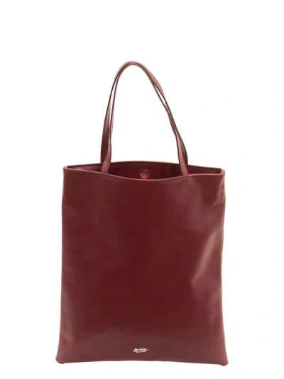La Rose Leather Tote Bag Cherise In Vino