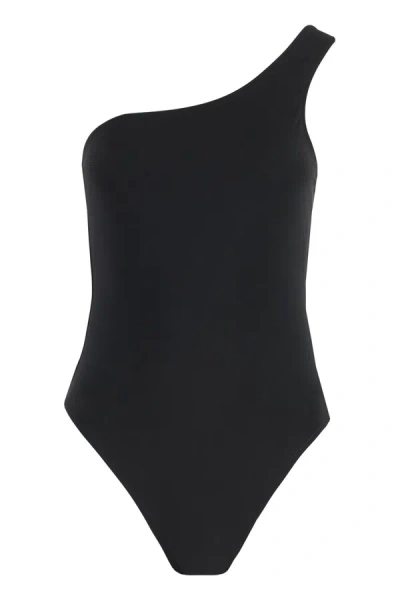 Lido Ventinove One-shoulder Swimsuit In Black