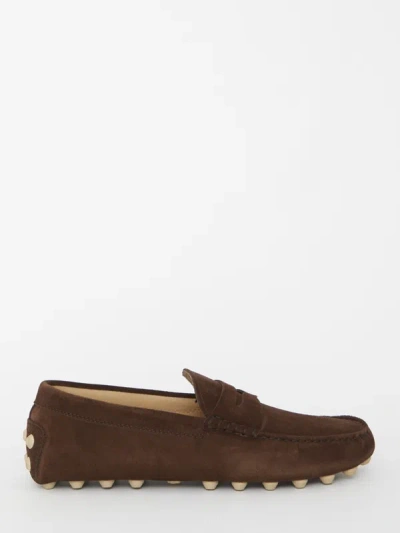 Tod's Macro 52k Gommino Loafers In Brown