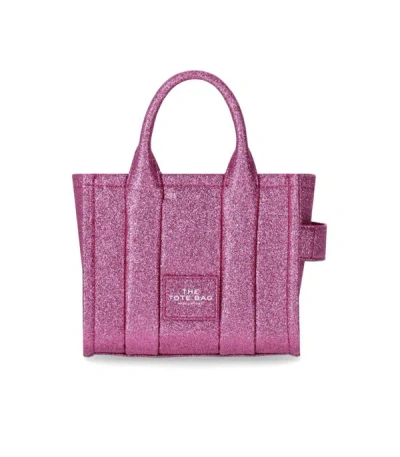 Marc Jacobs The Galactic Glitter Mini Tote Lipstick Pink Bag In Fucsia