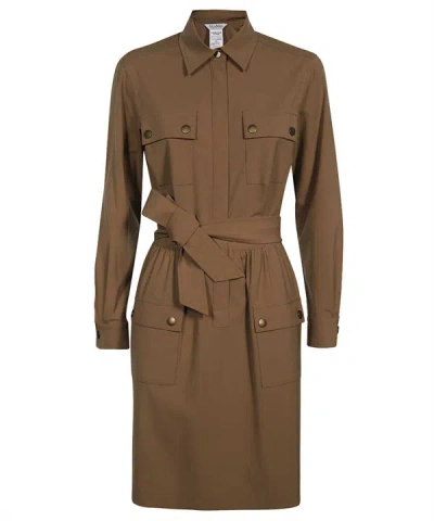 Max Mara Garonna Shirtdress In Brown