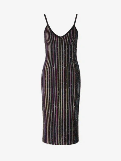 Missoni Glitter-detailed Knit Dress In Black And Multi