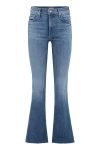 MOTHER MOTHER THE WEEKENDER FRAY 5-POCKET STRAIGHT-LEG JEANS