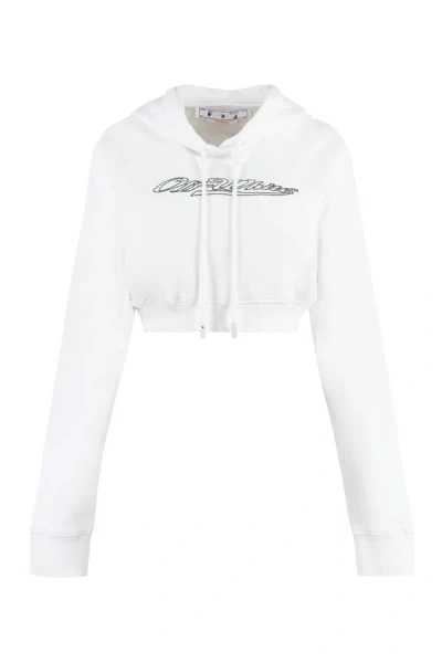 Off-white Cropped Hoodie