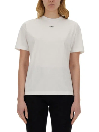 Off-white T-shirt With Logo In White Black