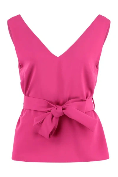 P.a.r.o.s.h Panty Belted Top In Fuchsia