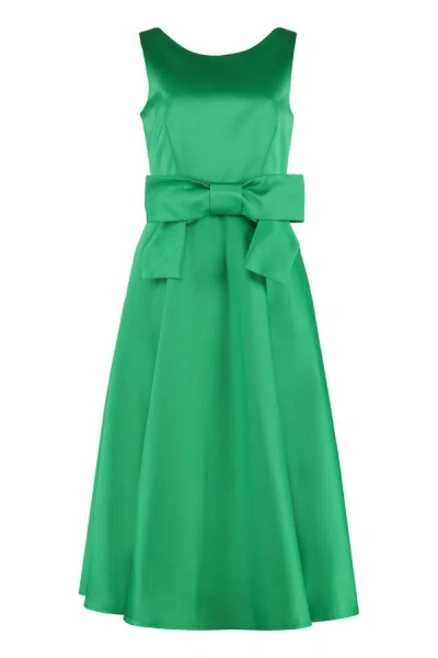 P.a.r.o.s.h Belted Waist Dress In Green