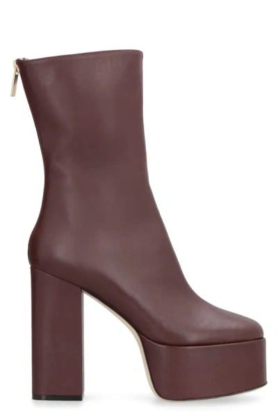 Paris Texas Lexy Ankle Boots In Burgundy