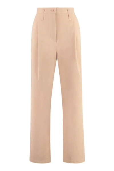 Philosophy Di Lorenzo Serafini High-waisted Pleated Trousers In Pink