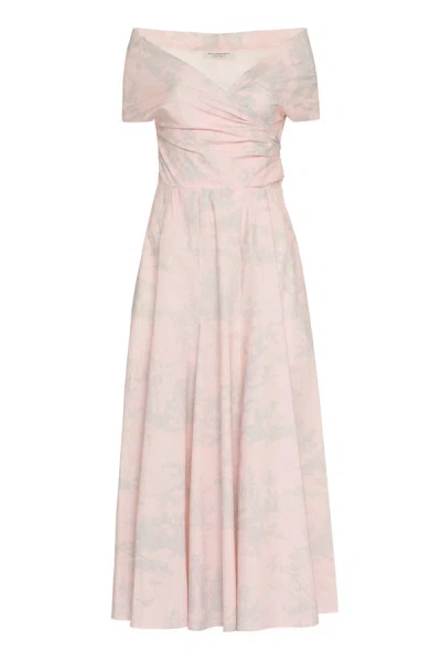 Philosophy Di Lorenzo Serafini Printed Cotton Dress In Pink