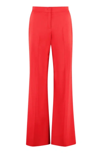 Pinko Flared Trousers In Red
