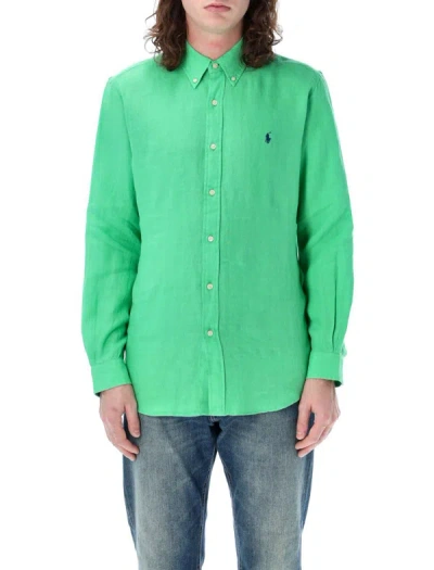 Polo Ralph Lauren Custom Fit Shirt In Green