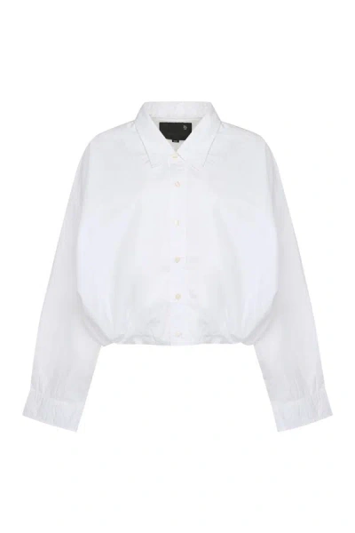 R13 Cropped Cotton Shirt In White