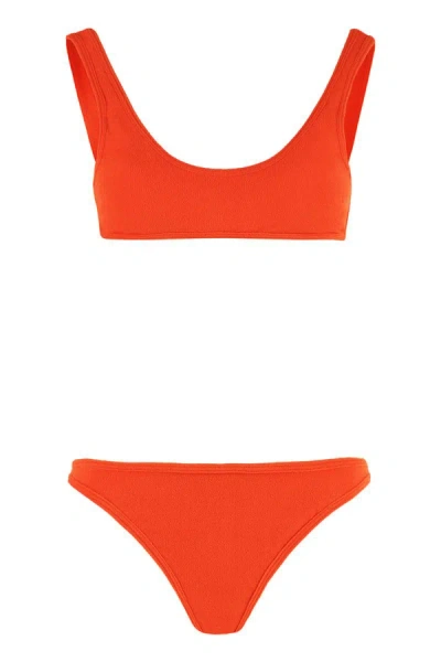 Reina Olga Coolio Two Piece Terry Bikini In Orange Terry
