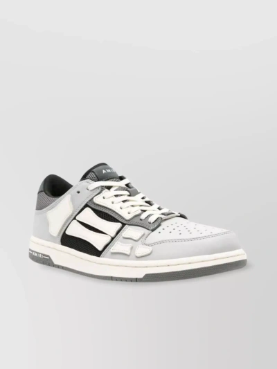 Amiri Skel Patch Mesh Sneakers In Grey