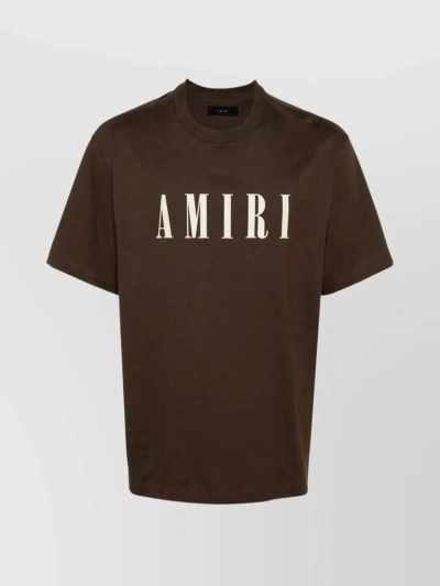 Amiri Logo T-shirt In Marrone